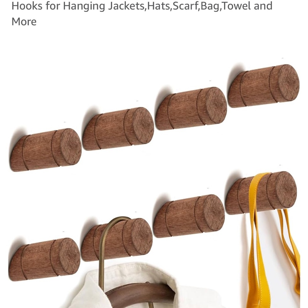 Wooden Wall Hooks for Home Storage